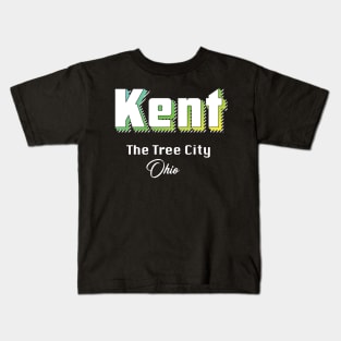 Kent Ohio Yellow Text Kids T-Shirt